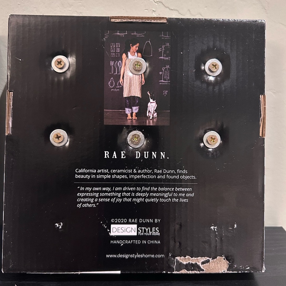 2 Box Sets of 6 Black And White Rae Dunn Round Wooden Drawer Knobs - Picture 7 of 8